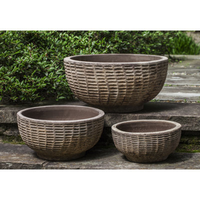 Caren 3 Piece Lattice Basket Terracotta Pot Planter Set Darby Home Co Color Antico Terra Cotta