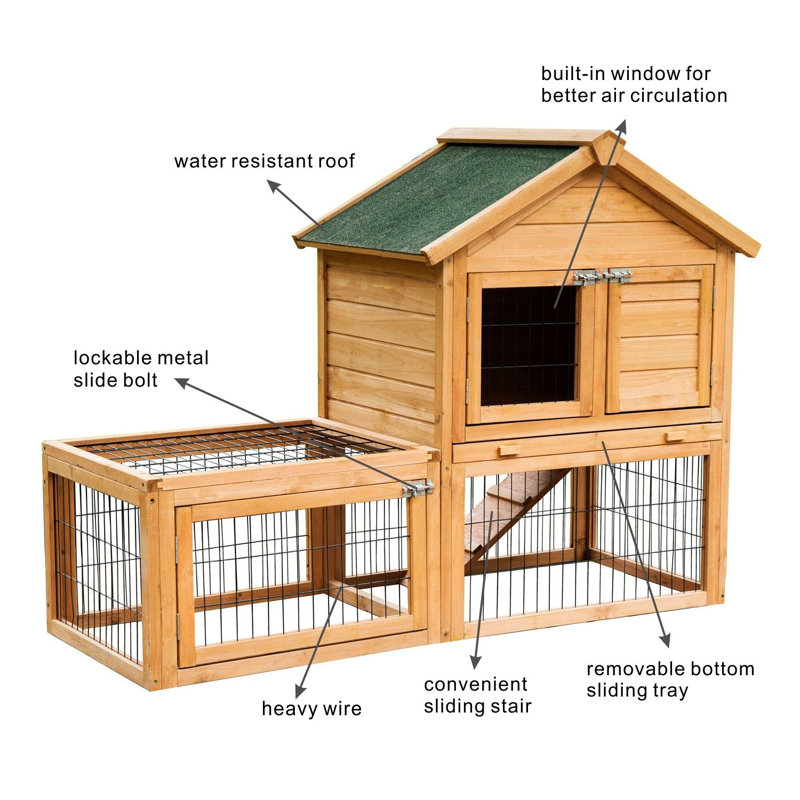 rabbit house with run