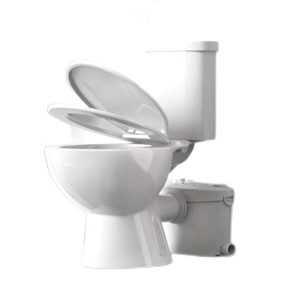 ((incomplete ))SUPERFLO Macerating Toilet with 600W Macerator Pump, Upflush Toilet for Basement with 4 Water Inlet