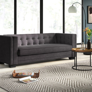 Vidette Square Chesterfield Sofa by Mercury Row No Copoun