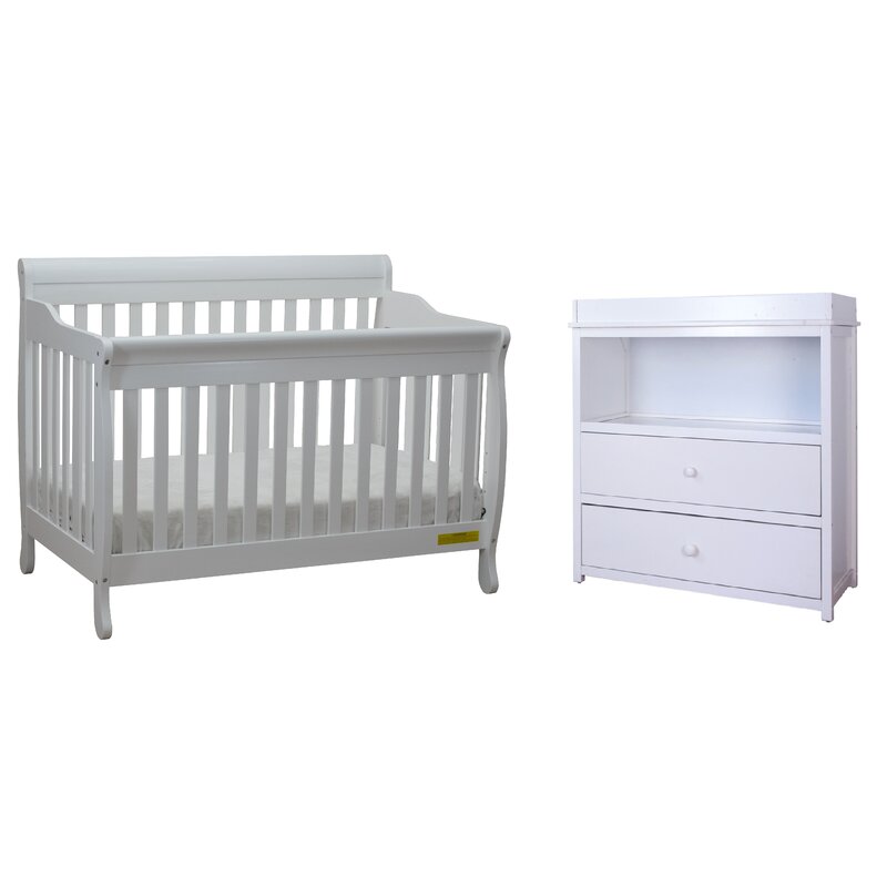 palisades convertible standard crib and changer combo 3 piece nursery furniture set