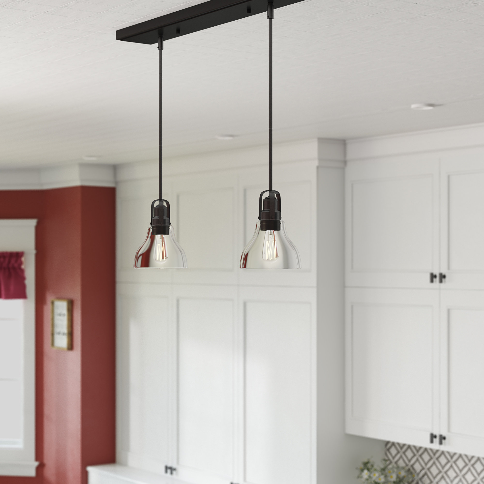 2 pendant light fixture