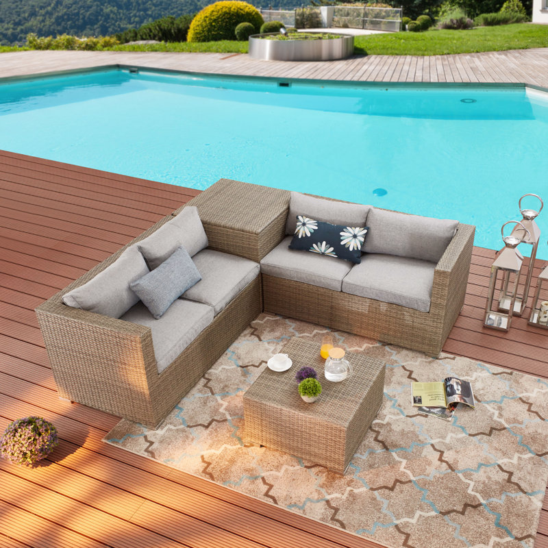Vankirk 4 Piece Sectional Seating Group With Cushions Reviews Joss Main