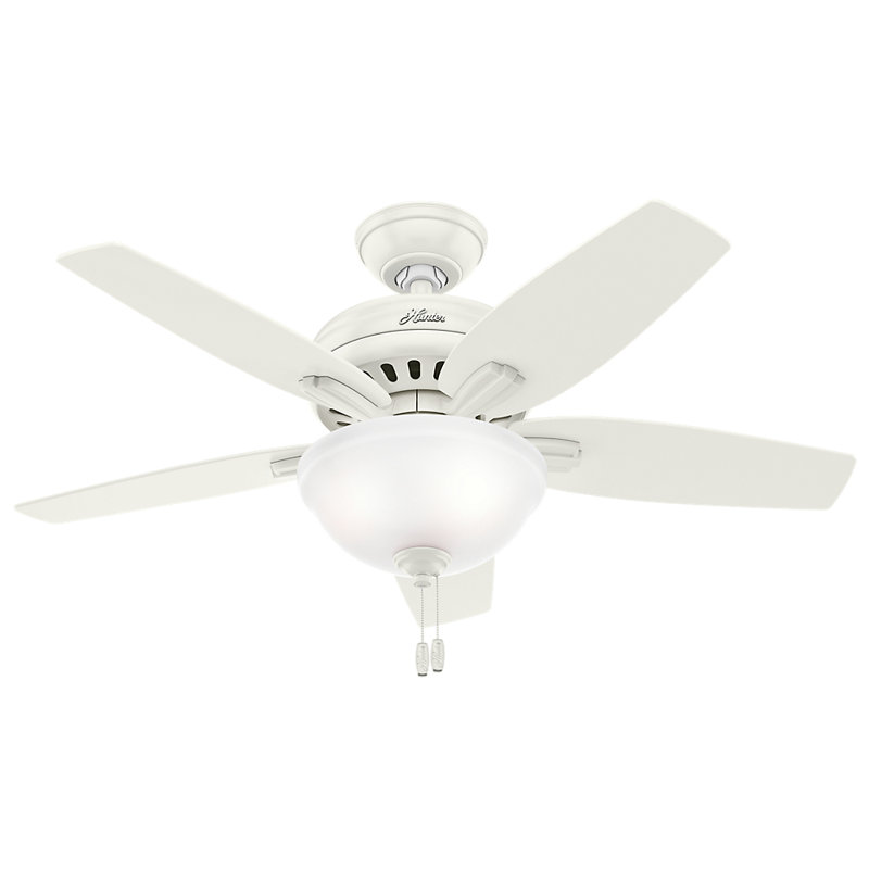 Hunter Fan 42 Newsome 5 Blade Standard Ceiling Fan With Pull Chain And Light Kit Included Reviews Wayfair