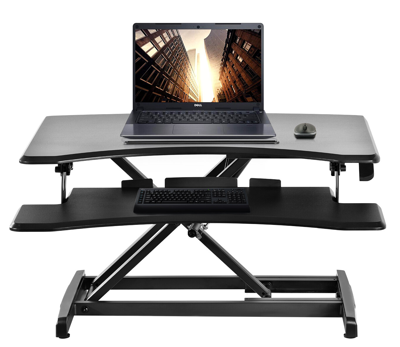 Winston Porter Khue Height Adjustable Standing Converter Desk