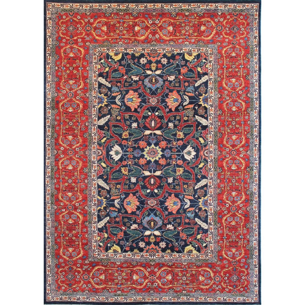 Bokara Rug Co Inc Aryana Oriental Hand Knotted Wool Blue Red Area Rug Perigold