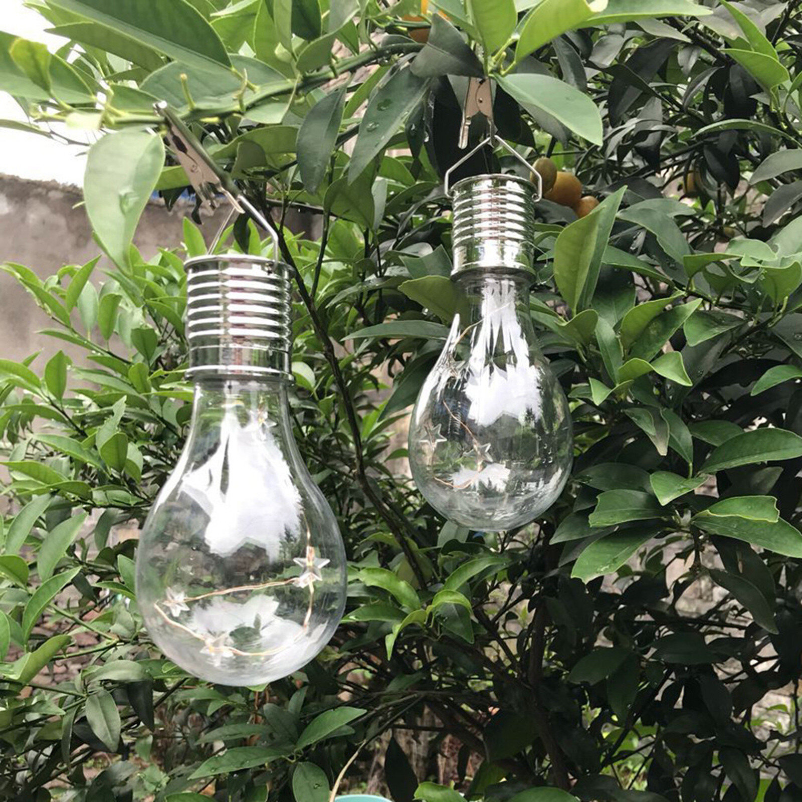 Waterproof Hanging Solar LED Light Bulbs Rotatable Outdoor Garden Camping Lamp 
