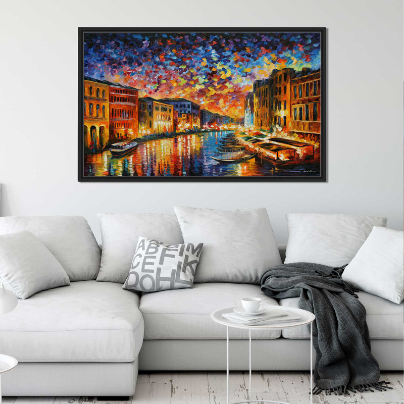 Winston Porter Venice Grand Canal Framed Oil Painting Print On