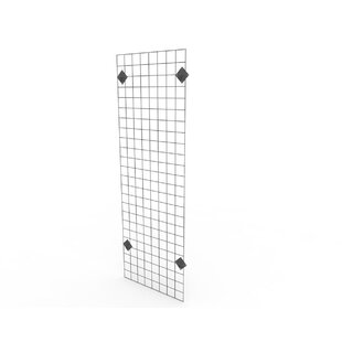 2 x 6 CHROME Gridwall Grid Wall Panel Lot 3 Accessories Connectors Shelf etc 