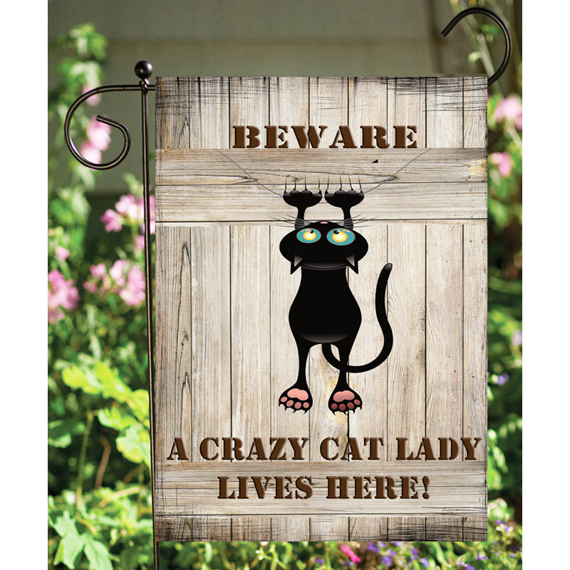 Flags Galore Decor And More Crazy Cat Lady 2 Sided Polyester 18 X