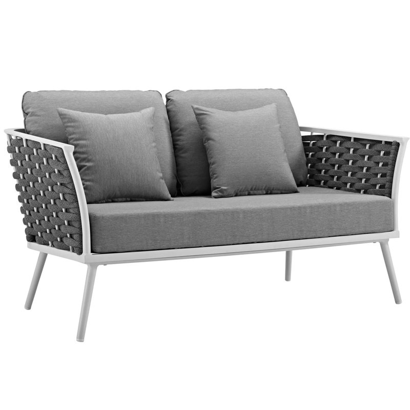 Laude Run Kensie Outdoor Patio Loveseat With Cushions Wayfair Laude Run Kensie Outdoor Patio
