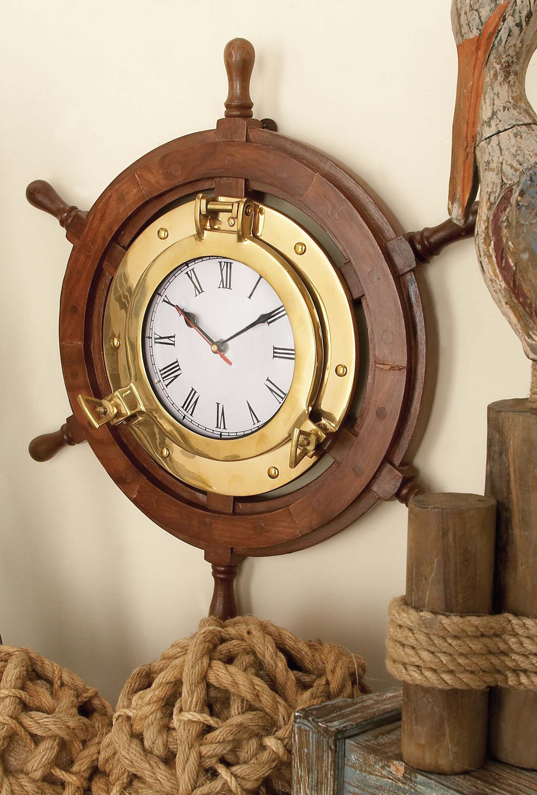 Riley Ship Wheel 18 Wall Clock Riley Ship Wheel 18 Wall Clock