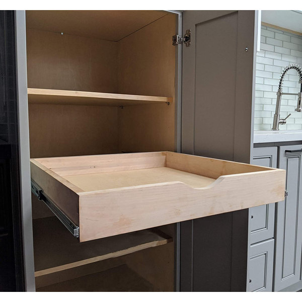 Kitchen Storage Pantry Cabinet Tall Wood Organizer Full-Width Adjustable Shelves 