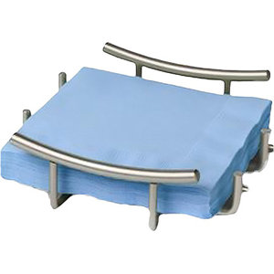 Flat Napkin Holder in Satin Nickel