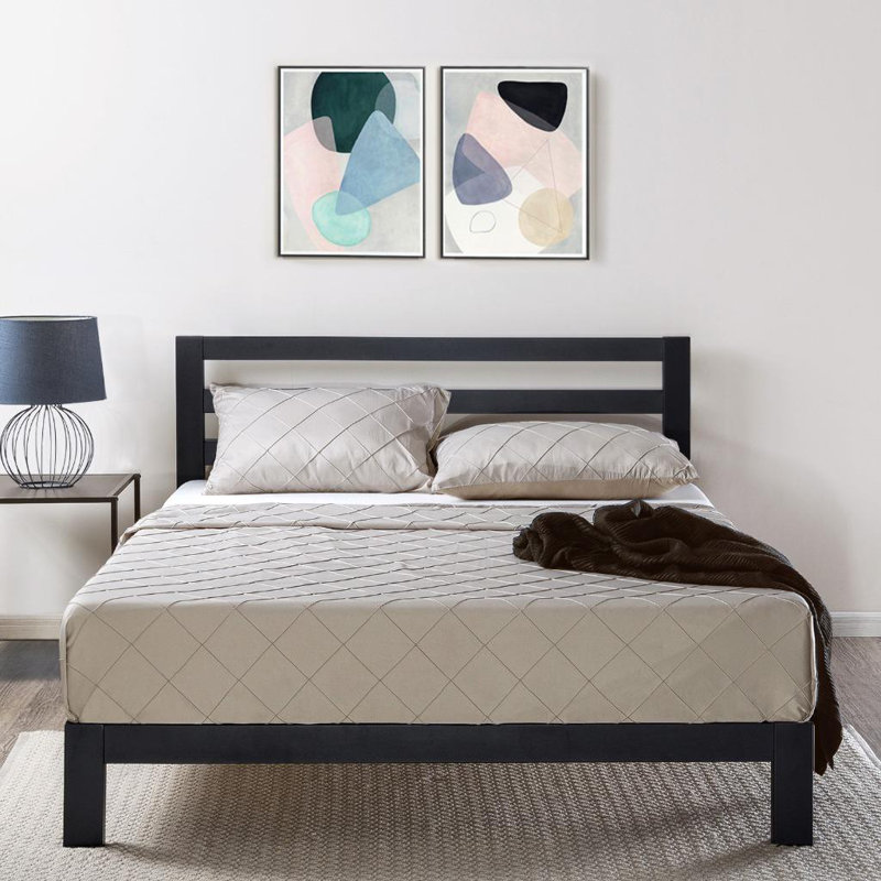 Mellow Twin Frame 10 Inch Heavy Duty Metal Platform Bed Wheadboard Wooden Slat Supportmattress Foundation No Box Spring Needed Black Reviews Wayfair A box spring is essentially a stable foundation for your mattress to sit on.