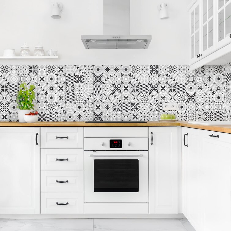 Latitude Vive Kitchen Backsplash - Geometric Tile Mix Purple | Wayfair ...