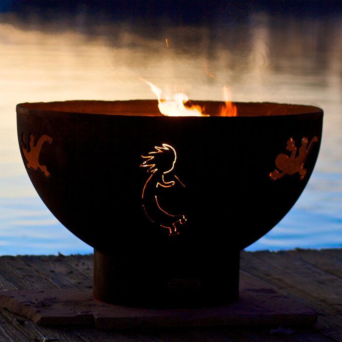 Fire Pit Art Kokopelli Bowl Steel Fire Pit Wayfair Ca