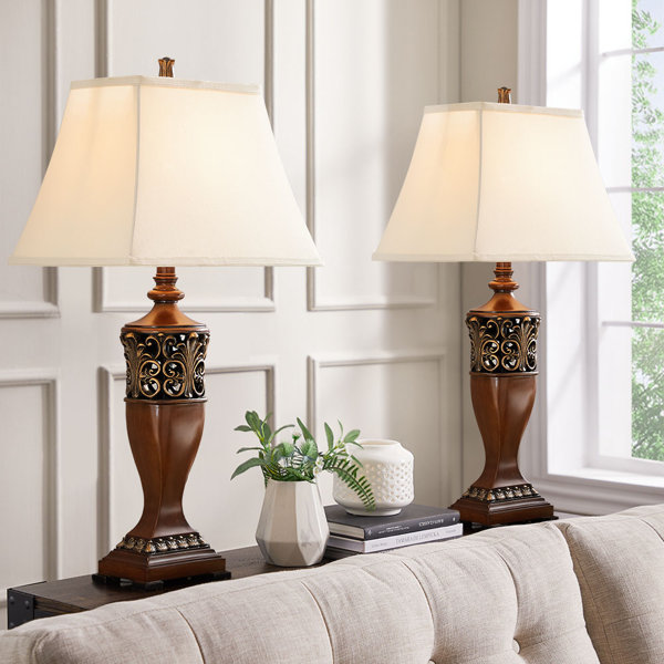Dark-wood-table-lamp | Wayfair
