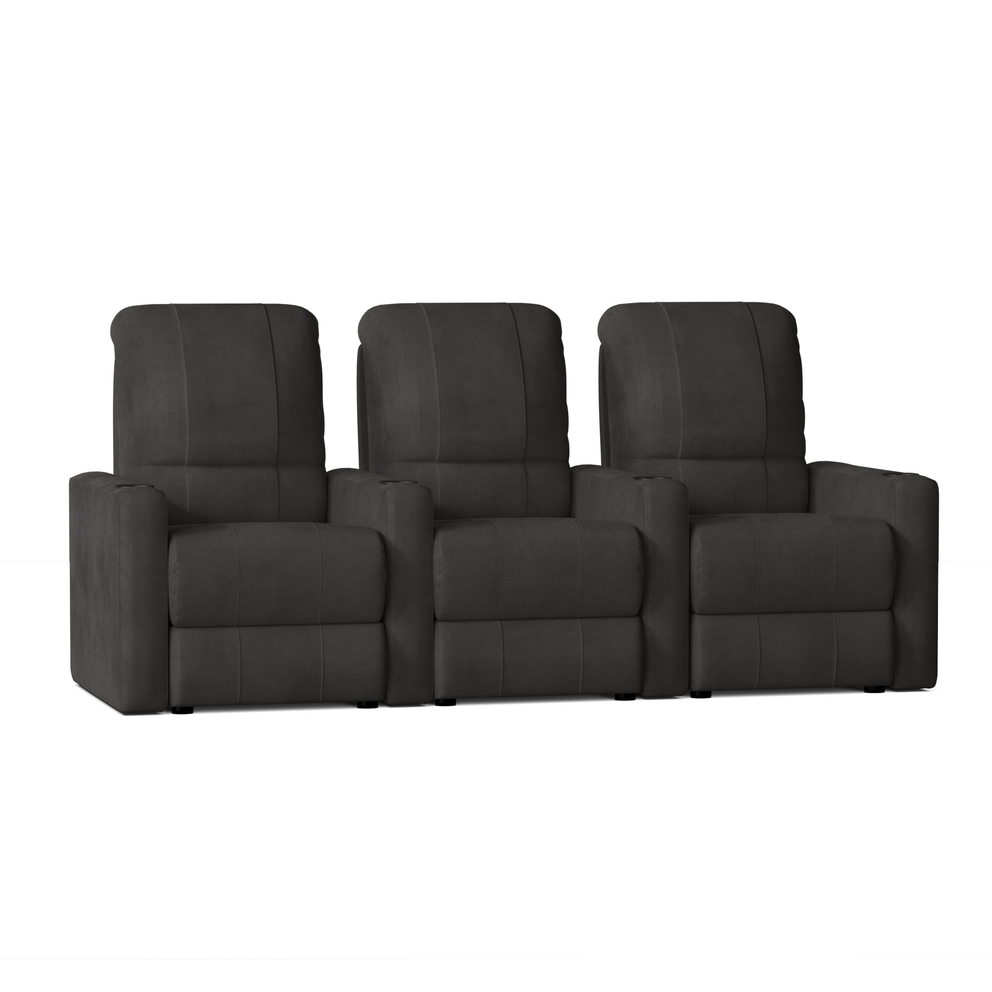 Latitude Run® 89'' Wide Home Theater Sofa With Cup Holder & Reviews 