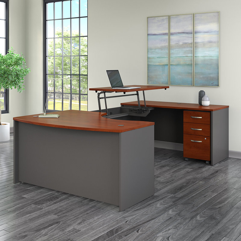 Bush Business Furniture Series C Sit To Stand Height Adjustable U