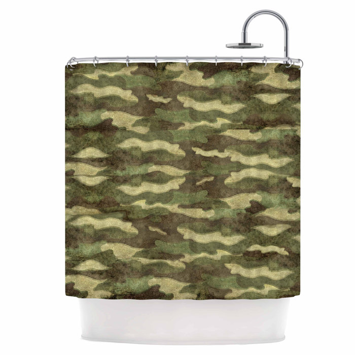 East Urban Home Dirty Camo Single Shower Curtain Wayfair