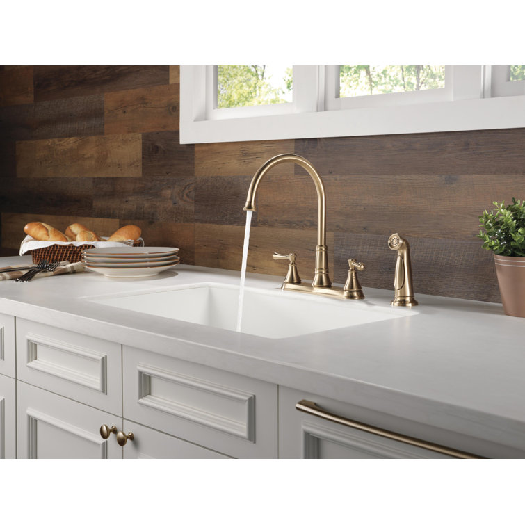 Cassidy Double Handle Kitchen Faucet with Side Spray