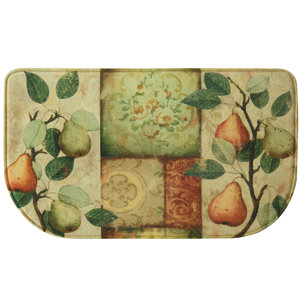 Les Poires Memory Foam Slice Kitchen Mat