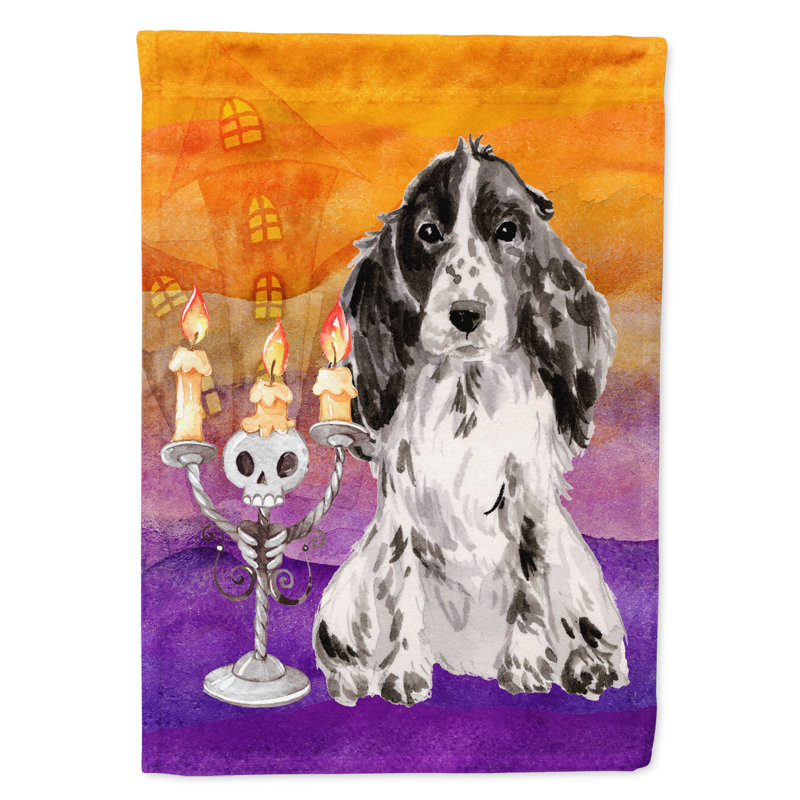 Caroline S Treasures Hallween Black Parti Cocker Spaniel 2 Sided Polyester 40 X 28 In House Flag Wayfair