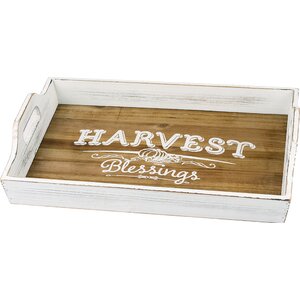 Thanks Living Harvest Blessings Serving Tray