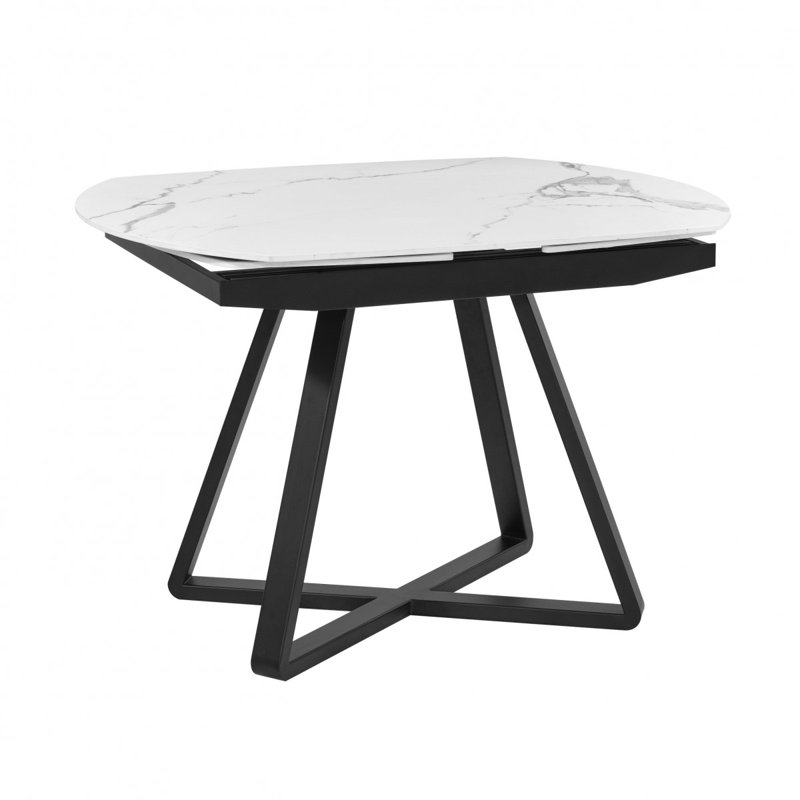 Orren Ellis Extendable Ceramic Pedestal Dining Table | Wayfair