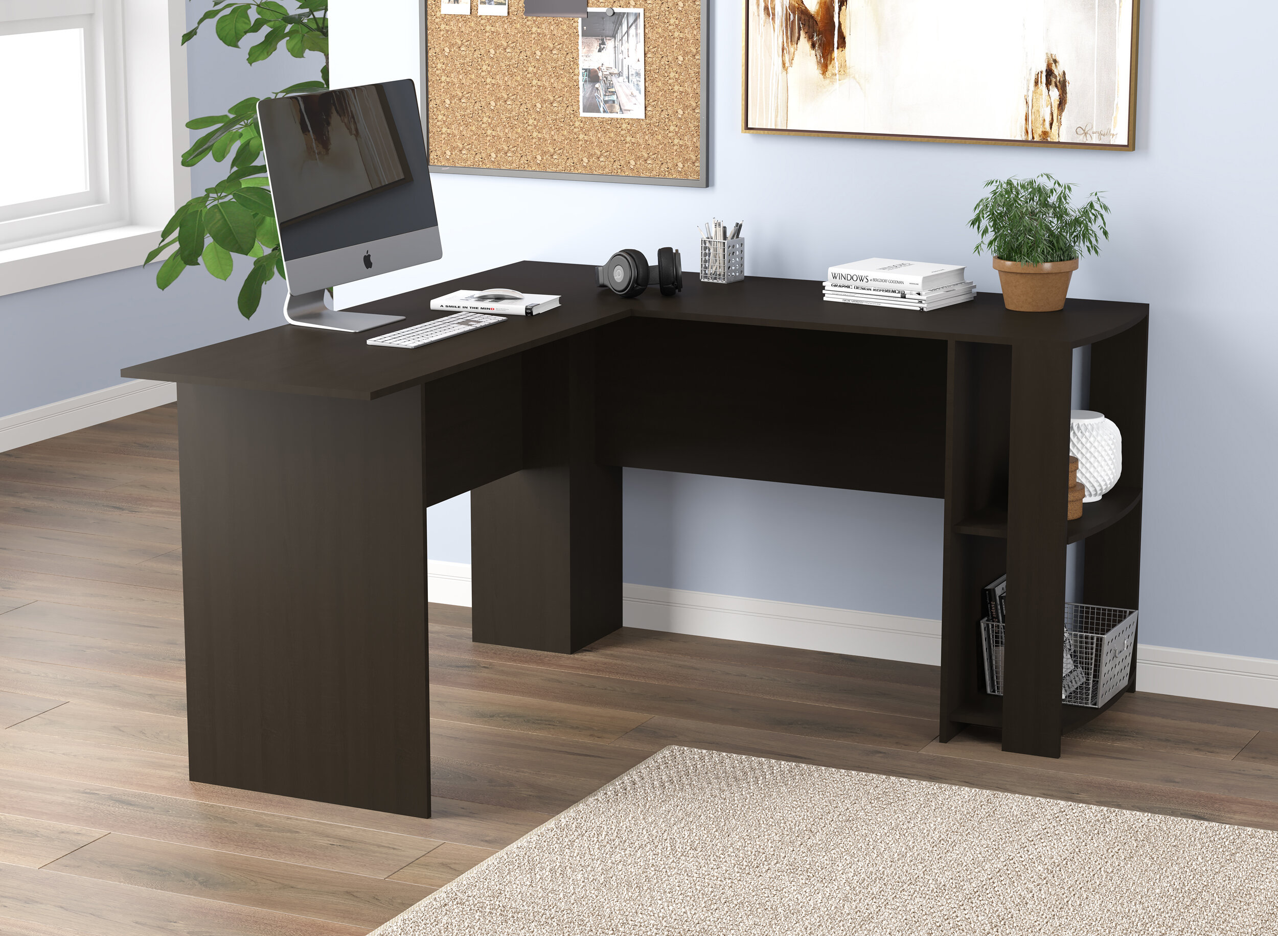 Ebern Designs Crasia L Shape Desk Reviews Wayfair