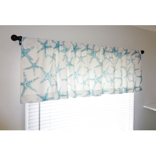 Fishing Curtains Wayfair Nautical Ocean Starfish 52 Curtain Valance