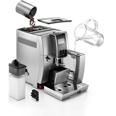 Dinamica With Lattecrema Fully Automatic Espresso Machine DeLonghi