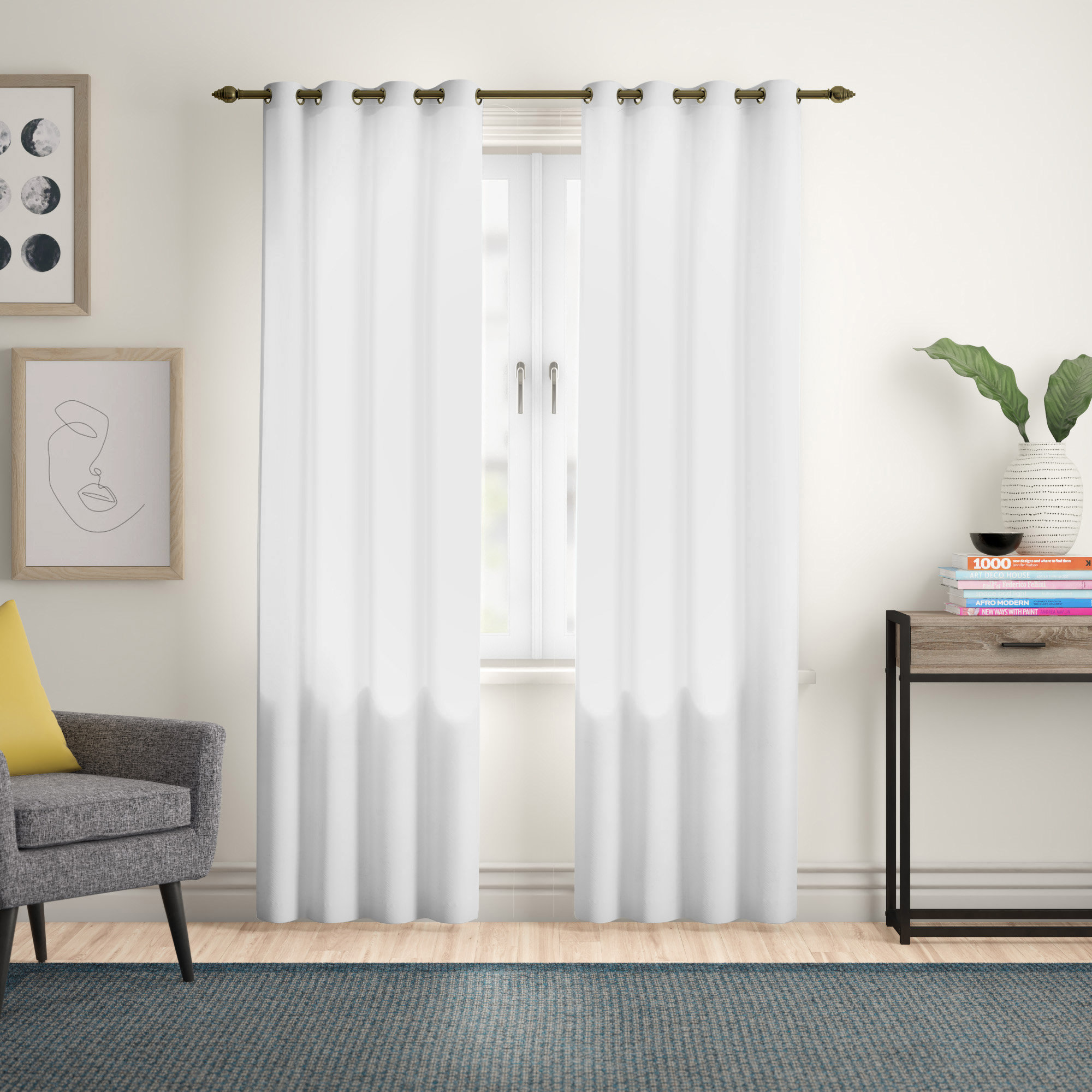 Zipcode Design Irene Solid Semi Sheer Thermal Grommet Single Curtain Panel Reviews Wayfair