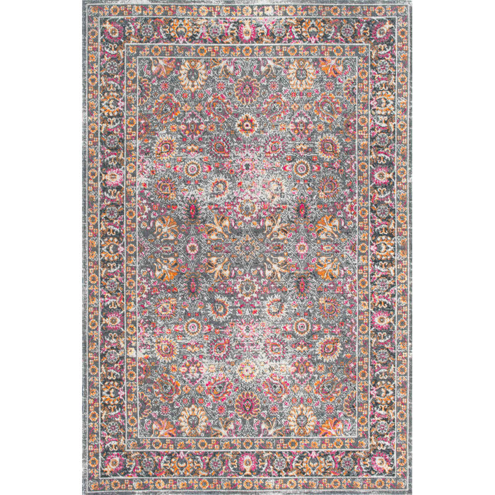 Khalil Pink Gray Area Rug Reviews Joss Main Khalil Pink Gray Area Rug