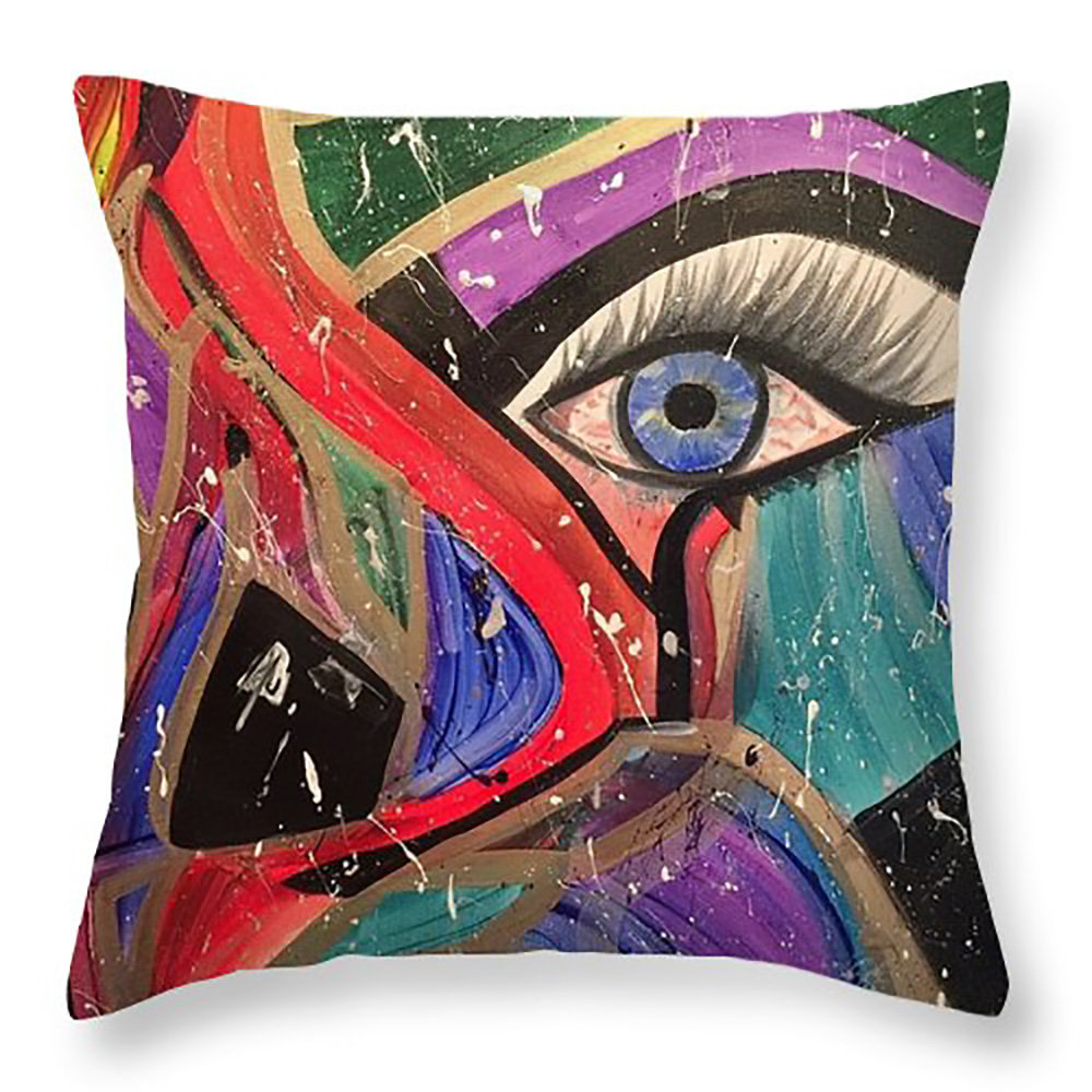 Ebern Designs Blakeman Abstract Pillow Wayfair