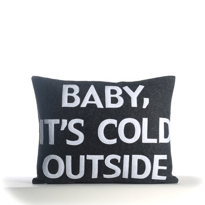Alexandra Ferguson Baby Its Cold Outside Eco Friendly Lumbar Pillow