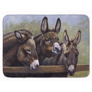 Donkeys by Daphne Baxter Memory Foam Bath Rug
