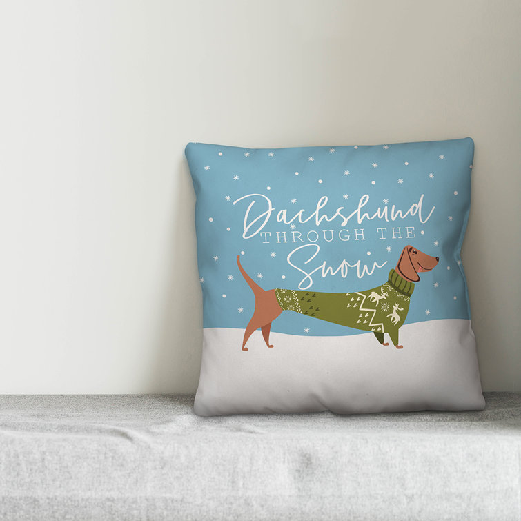 dachshund throw pillow
