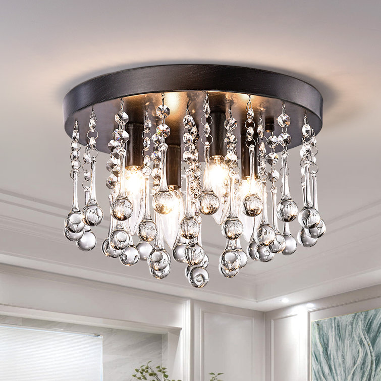 Rosdorf Park Boredale 4 Light 11 8 Chandelier Style Tiered Flush Mount Reviews Wayfair