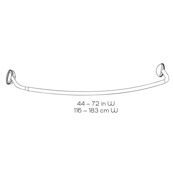 Zenith 72 Adjustable Curved Fixed Shower Curtain Rod Reviews Wayfair