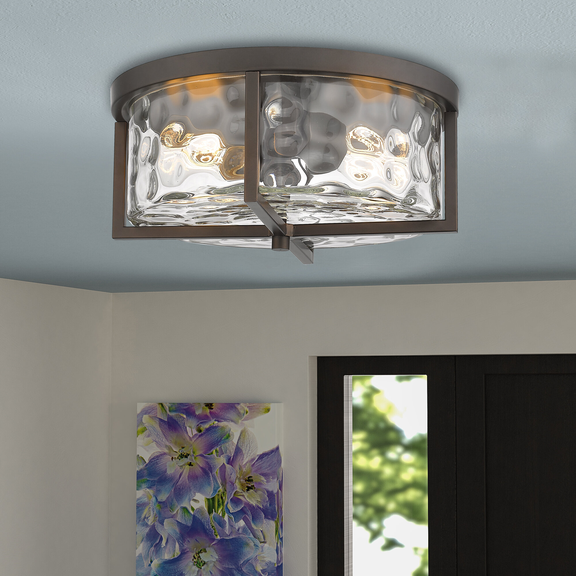 flush mount glass light