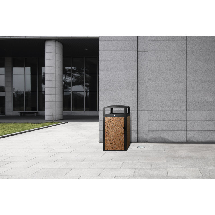 Rugged Stainless Steel 40 Gallon Curbside Trash & Recycling Bin