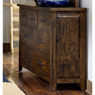 Capra Wooden 7 Drawer Double Dresser by Loon Peak