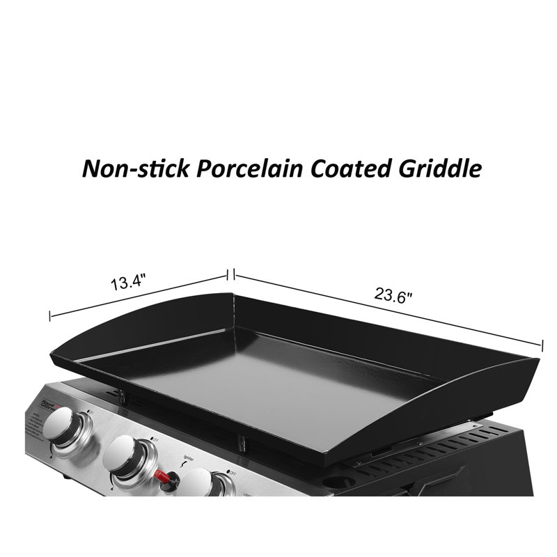 Royal Gourmet Portable Propane Griddle Grill With Triple