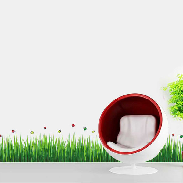 Ebern Designs Colorful Ladybird Grass Wall Decal Reviews Wayfair