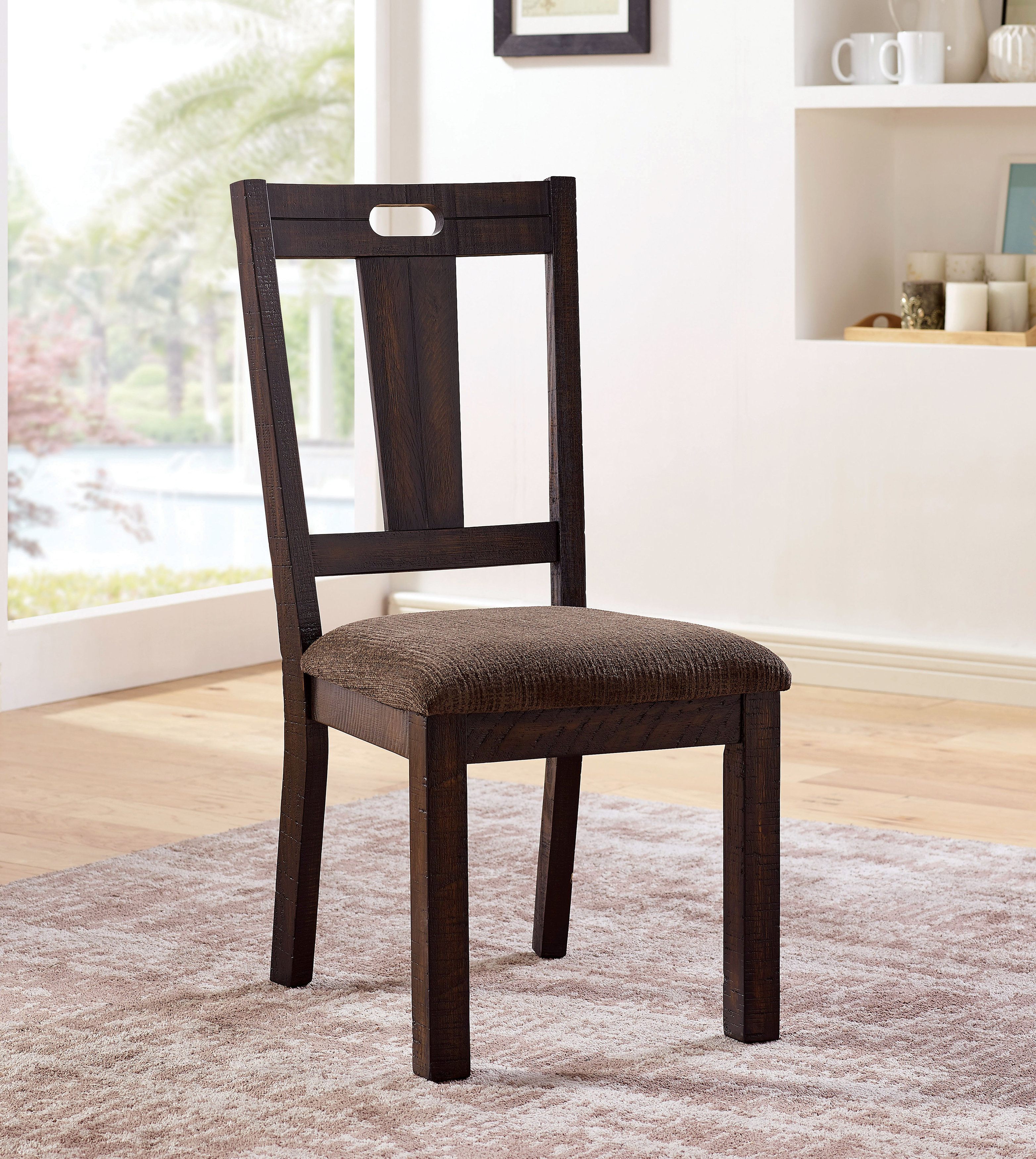 Loon Peak Candelaria Slat Back Side Chair In Walnut Wayfair