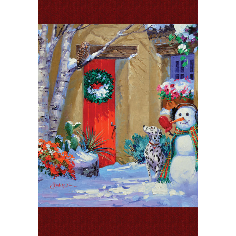 Toland Home Garden Snowman Dalmation 28 X 40 Inch House Flag Wayfair