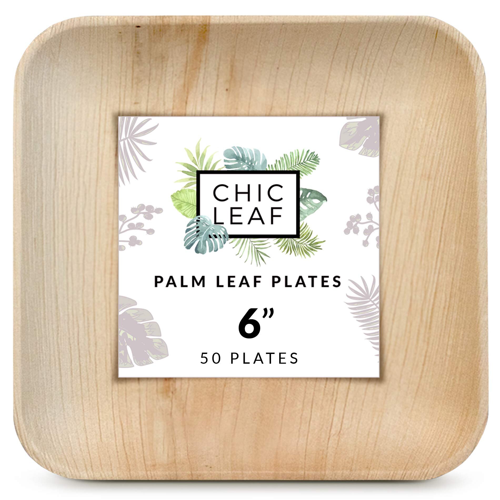 Palm Leaf Appetizer Plate disposable tableware800 pieces3 inch square 