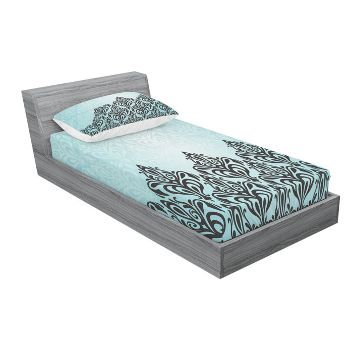 East Urban Home Ambesonne Damask Bedding Set With Sheet Covers